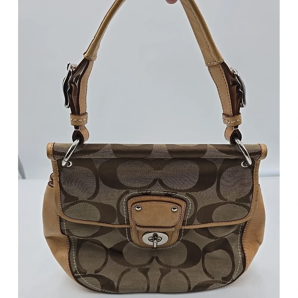 RARE Coach 70th Anniversary‎ Edition  Collectors Logo Satchel W/Crossbody Strap